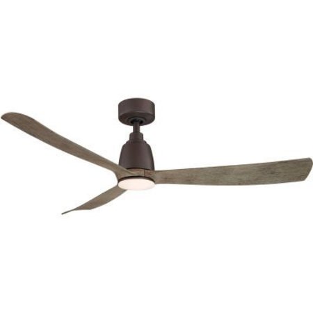 FANIMATION Kute - 52 inch - Matte Greige with Weathered Wood Blades FPD8534GR